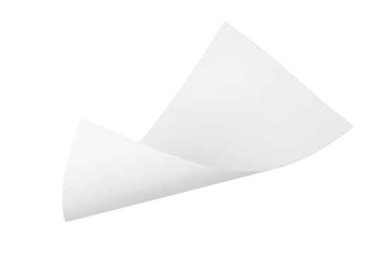pile blank white paper flying, empty note leaf or leaflet in motion mockup, sheet falls and twists isolated on white with clipping path.