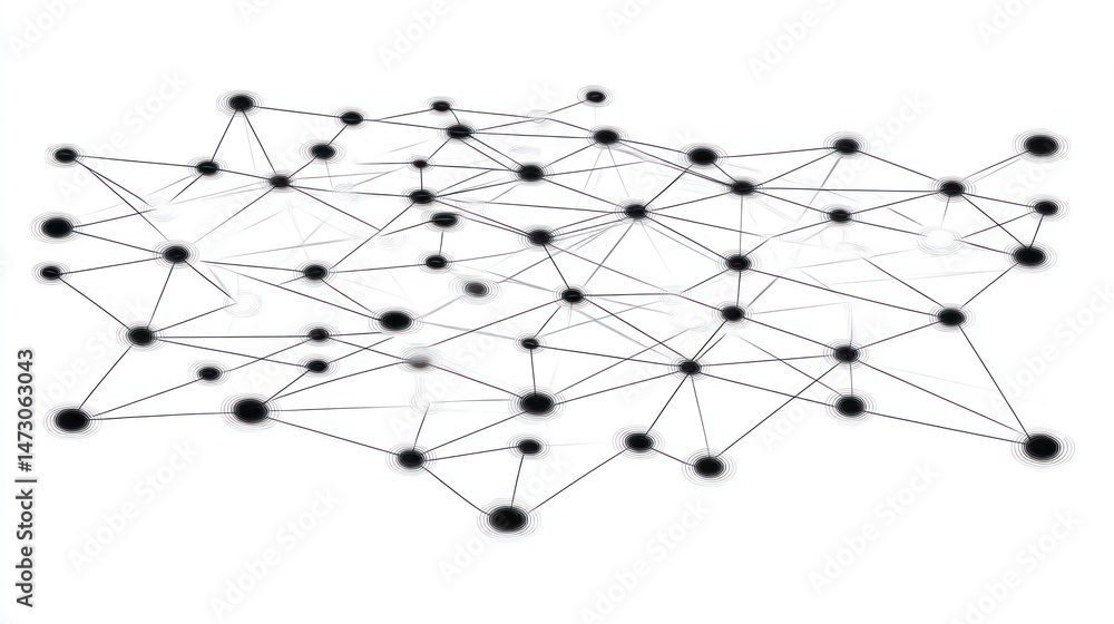 Poster complex network of interconnected nodes