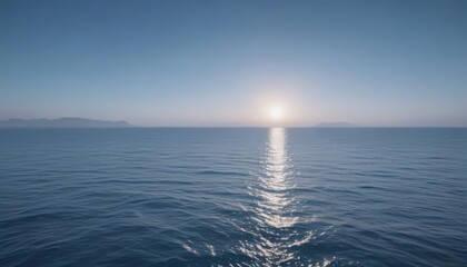 Obraz premium Gentle ombre from pale blue to deep azure, ethereal oceanic feel , backdrop, serene