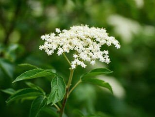 Close-up view of delicate white flower clusters.