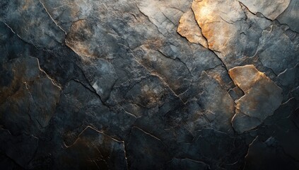 Textured stone wall surface