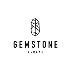 luxury jewelry design with gemstone logo concept, luxury diamond stone templet brand product concept with simple vintage concept