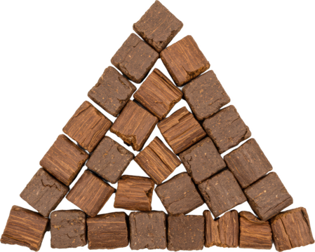 Triangular Arrangement of Brown Cubes Texture Background Image Abstract Geometric Design