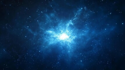 Stunning Deep Space Nebula blue background