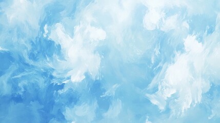 Obraz premium Abstract Sky Painting - Blue and White Hues blue background