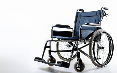 Fototapeta premium una silla de ruedas aislada sobre fondo blanco