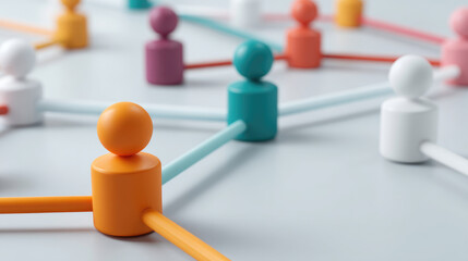 Obraz premium Colorful figurines network