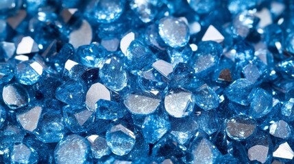 Stunning Blue Crystal Gems Close Up blue background