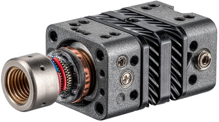 High-Tech Mechanical marvel: A close-up shot of a cutting-edge mechanical component reveals intricate internal mechanisms, showcasing technological precision and innovative engineering.