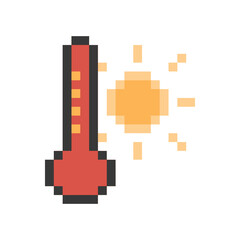 Obraz premium thermometer tool measure pixel art