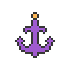 anchor marine object pixel art