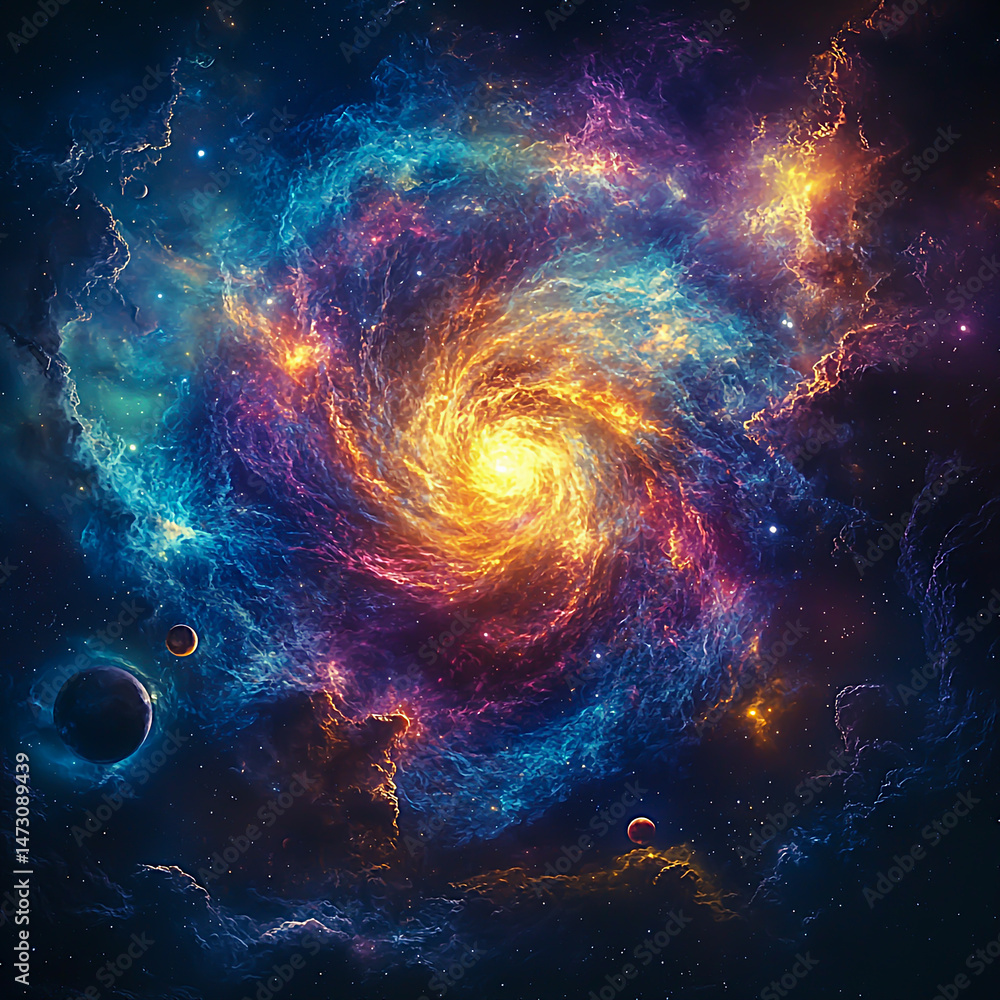 Poster a magnificent celestial energy core floating in deep space, pulsating with radiant plasma waves in v