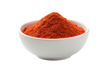 paprika powder in a bowl isolated