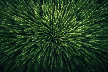 Obraz premium A picturesque scenery showcasing a lush green field of wheat under a clear blue sky. 