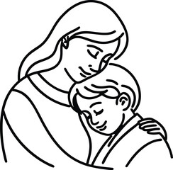 A loving mother embracing her child creating a comforting and supportive bond illustrating family unity and care