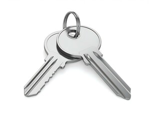 Two Metallic Keys Ring House Access Security Home Door