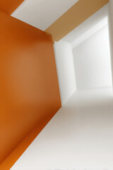 Fototapeta premium d virtual reality scene showcasing minimalism with bold colors emphasizing single striking element
