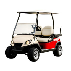 Golf cart golfcart isolated on white background. Ai Generated Images
