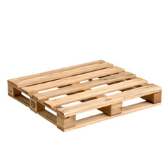 Wooden warehouse pallet shot over white background. Ai Generated Images