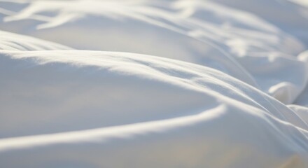White Fabric Texture Background: Soft Light and Smooth Drapes