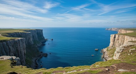 Coastal cliffs ocean view dramatic landscape