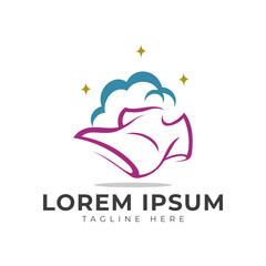 Clothes Laundry Logo Vector Icon Illustration