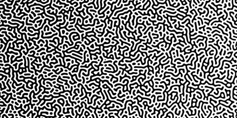 Diffusion reaction seamless vector pattern. Natural seamless line pattern. Linear design with biological shapes. Reaction-diffusion or truing pattern formation. abstract truing organic wallpaper.	