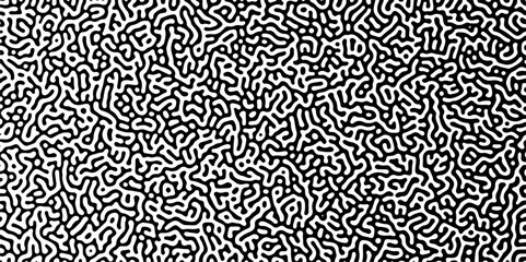 Diffusion reaction seamless vector pattern. Natural seamless line pattern. Linear design with biological shapes. Reaction-diffusion or truing pattern formation. abstract truing organic wallpaper.	