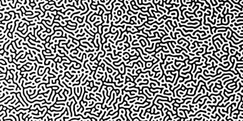 Diffusion reaction seamless vector pattern. Natural seamless line pattern. Linear design with biological shapes. Reaction-diffusion or truing pattern formation. abstract truing organic wallpaper.	