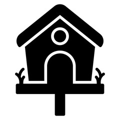 Bird House Solid Icon