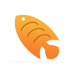 fish icon, colored flat vector. modern and minimalist design.