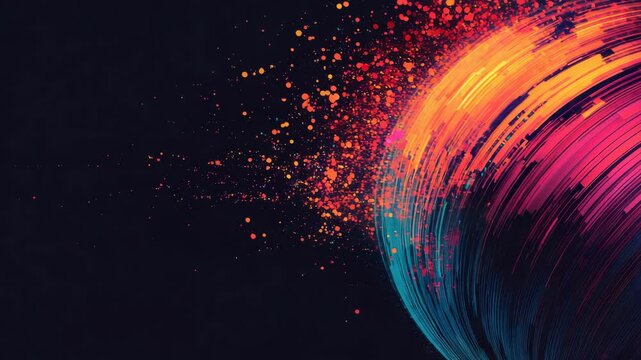 Abstract Colorful Swirl with Light Patterns and Dynamic Flow Effects