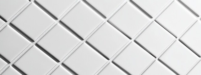 Fototapeta premium Abstract white diamond pattern texture background.