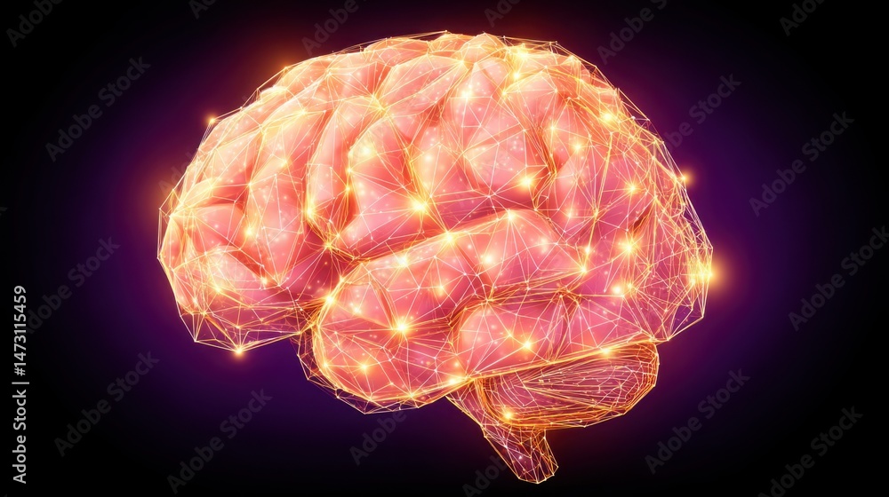 Poster conceptual illustration of neural value node icon depicting machine-sensed proposition for analytica