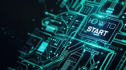 Fototapeta premium Intricate Circuit Design: Futuristic Tech Guide