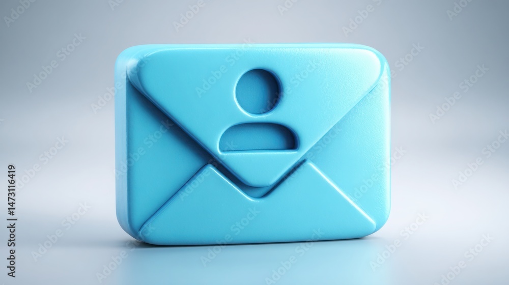 Aufkleber innovative persona-based email generator icon concept for crafting tailored messages to enhance user