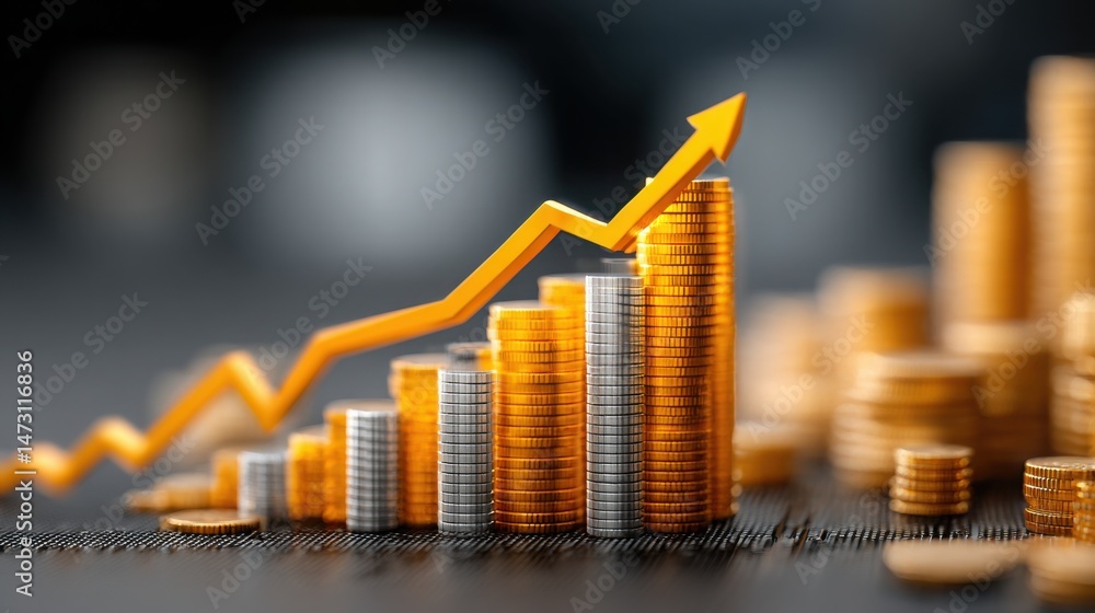 Poster personal finance momentum dashboard icon concept representing comprehensive overview of financial pr