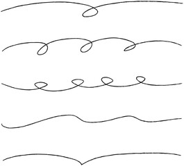 手描きのシンプルな罫線素材セット