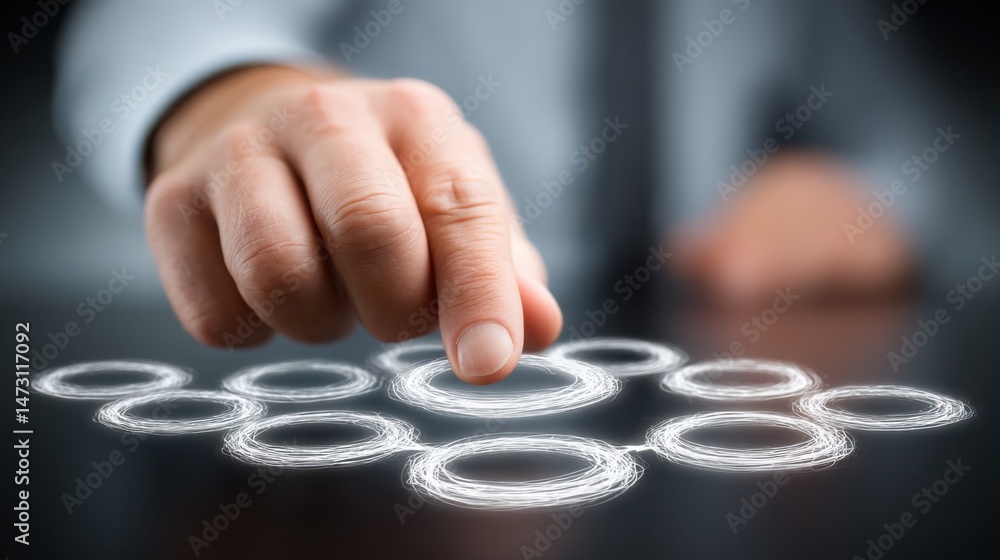 Poster conceptual representation of phase-driven offer logic icon with stage-aligned engagement strategy fo