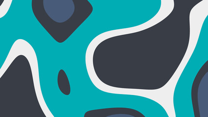 Abstract art featuring teal, gray, and white wavy shapes. Great for modern designs, backgrounds, website elements, or print materials.