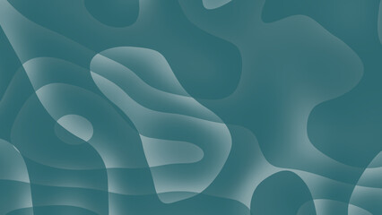 Teal organic shapes overlap to form abstract fluid design. Suitable for modern branding, art prints, web backgrounds, and stationery designs.