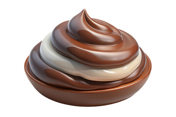 chocolate cake on white background