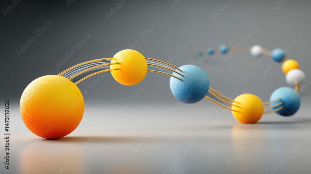 Poster conceptual illustration of a predictive client journey icon depicting ai-mapped customer experience 