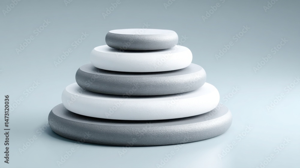 Poster predictive offer stack icon depicting layered conversion design concepts for maximizing business eng