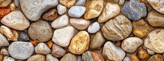 Collection of smooth, multicolored stones.