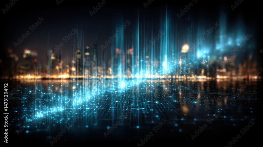 Poster visual representation of predictive rhythm icon concept illustrating time-pattern analysis using art
