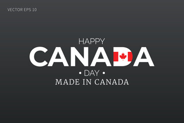 Fototapeta premium Creative Canada Day Typography with Flag