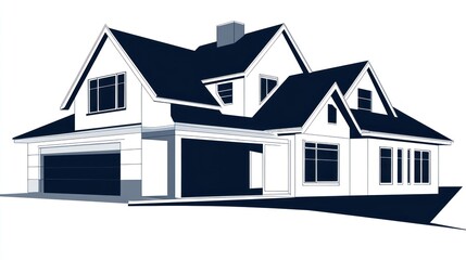 Modern Architectural Dwelling Illustrating Minimalist Design Concepts