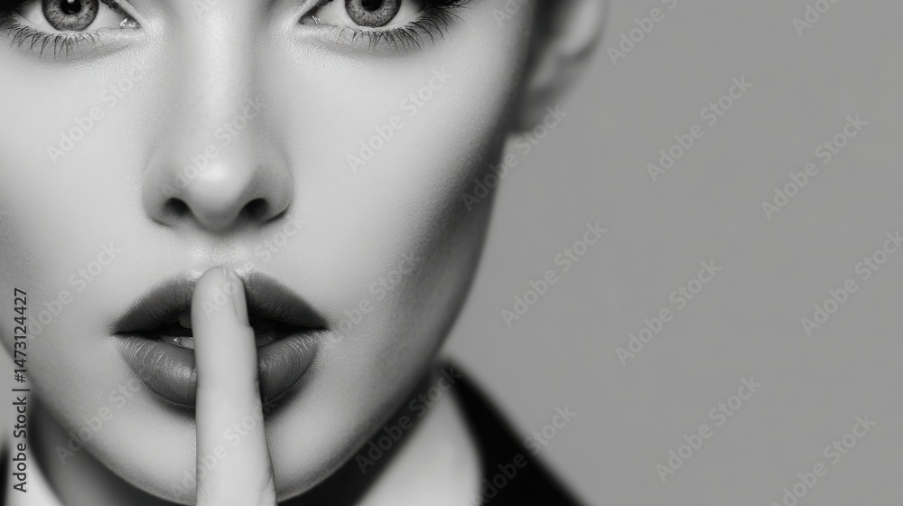 Poster subtle representation of quiet power icon concept emphasizing authority and presence in branding and