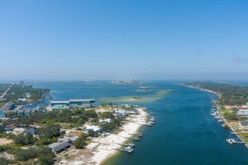 Aerial view of the beach at Perdido Key